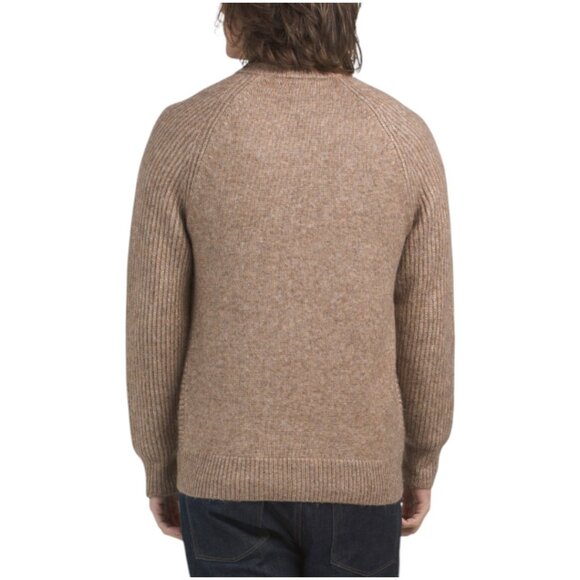 LACHLAN Wool Blend Textured Crew Neck Sweater - Picture 2 of 2